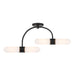 Crystorama - LED Semi Flush Mount - Capsule - Matte Black + Textured Gold- Union Lighting Luminaires Decor