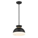 Crystorama - One Light Mini Pendant - Gidget - Matte Black + Vibrant Gold- Union Lighting Luminaires Decor