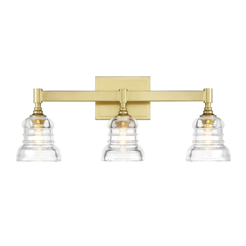 Crystorama - Three Light Bath - Gregory - Aged Brass- Union Lighting Luminaires Decor
