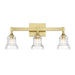 Crystorama - Three Light Bath - Gregory - Aged Brass- Union Lighting Luminaires Decor