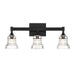 Crystorama - Three Light Bath - Gregory - Matte Black- Union Lighting Luminaires Decor