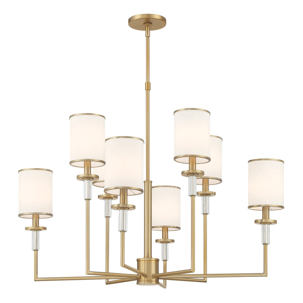 Crystorama - Eight Light Chandelier - Hatfield - Vibrant Gold- Union Lighting Luminaires Decor