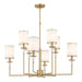 Crystorama - Eight Light Chandelier - Hatfield - Vibrant Gold- Union Lighting Luminaires Decor