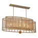 Crystorama - Five Light Linear Chandelier - Jayna - Burnished Silver- Union Lighting Luminaires Decor