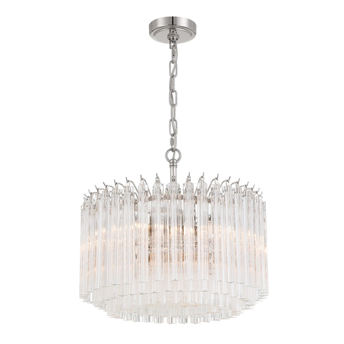 Crystorama - Five Light Chandelier - Lofton - Polished Nickel- Union Lighting Luminaires Decor