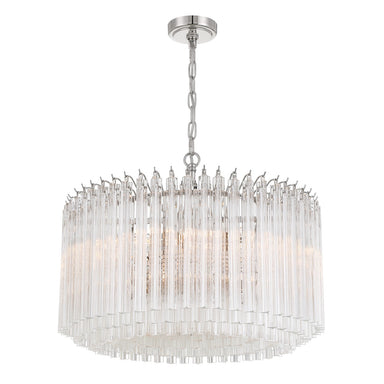 Crystorama - Seven Light Chandelier - Lofton - Polished Nickel- Union Lighting Luminaires Decor