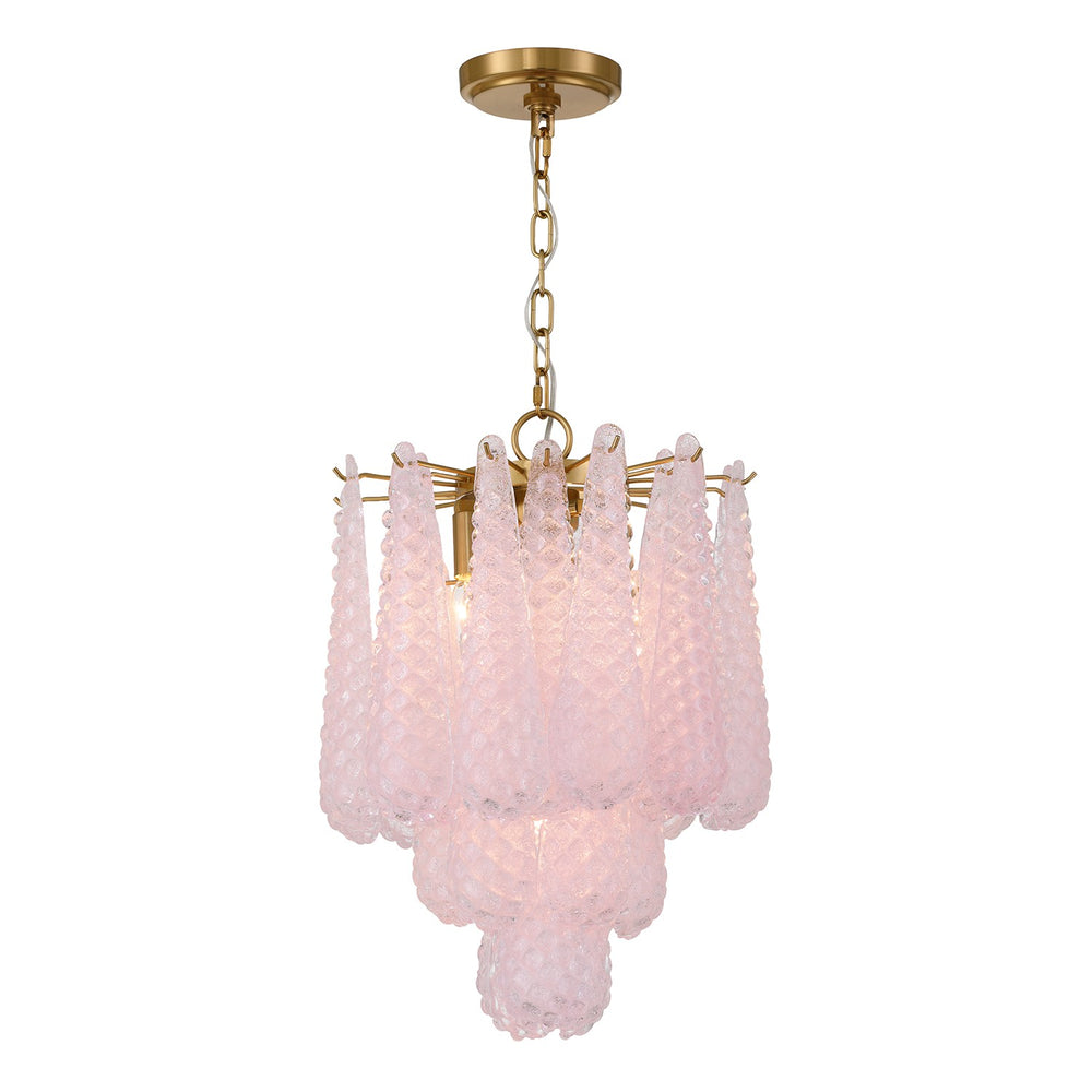 Crystorama - Four Light Pendant - Ollie - Aged Brass- Union Lighting Luminaires Decor