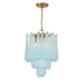 Crystorama - Four Light Pendant - Ollie - Aged Brass- Union Lighting Luminaires Decor