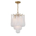 Crystorama - Four Light Pendant - Ollie - Aged Brass- Union Lighting Luminaires Decor