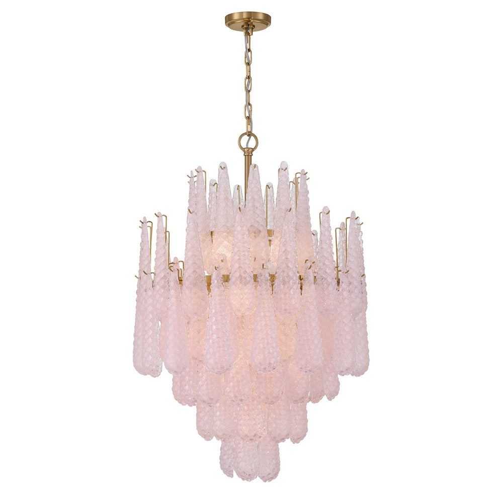 Crystorama - 16 Light Chandelier - Ollie - Aged Brass- Union Lighting Luminaires Decor