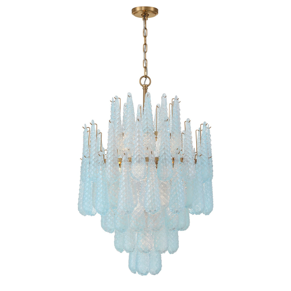 Crystorama - 16 Light Chandelier - Ollie - Aged Brass- Union Lighting Luminaires Decor