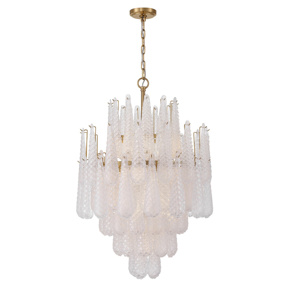 Crystorama - 16 Light Chandelier - Ollie - Aged Brass- Union Lighting Luminaires Decor