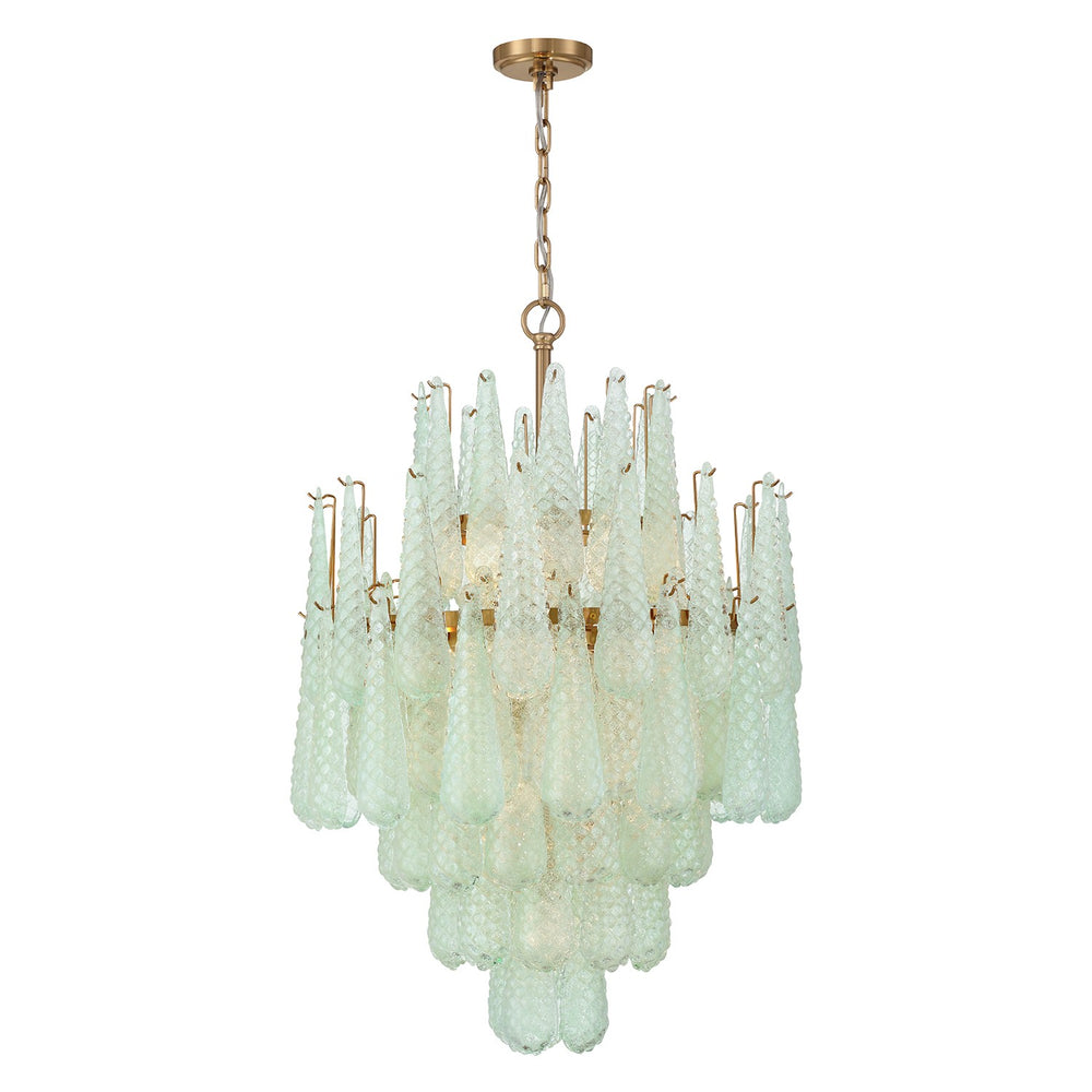 Crystorama - 16 Light Chandelier - Ollie - Aged Brass- Union Lighting Luminaires Decor