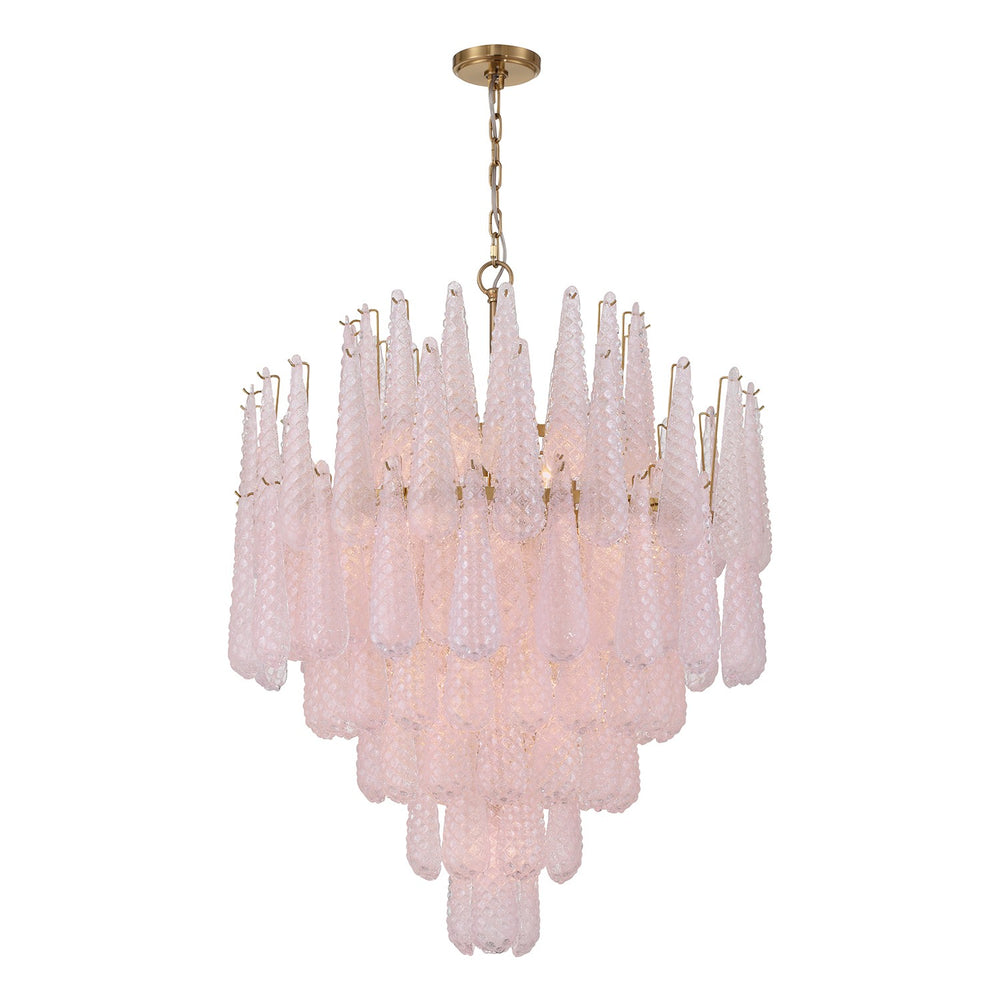 Crystorama - 21 Light Chandelier - Ollie - Aged Brass- Union Lighting Luminaires Decor