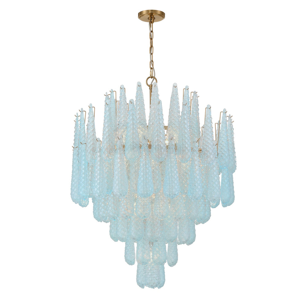 Crystorama - 21 Light Chandelier - Ollie - Aged Brass- Union Lighting Luminaires Decor
