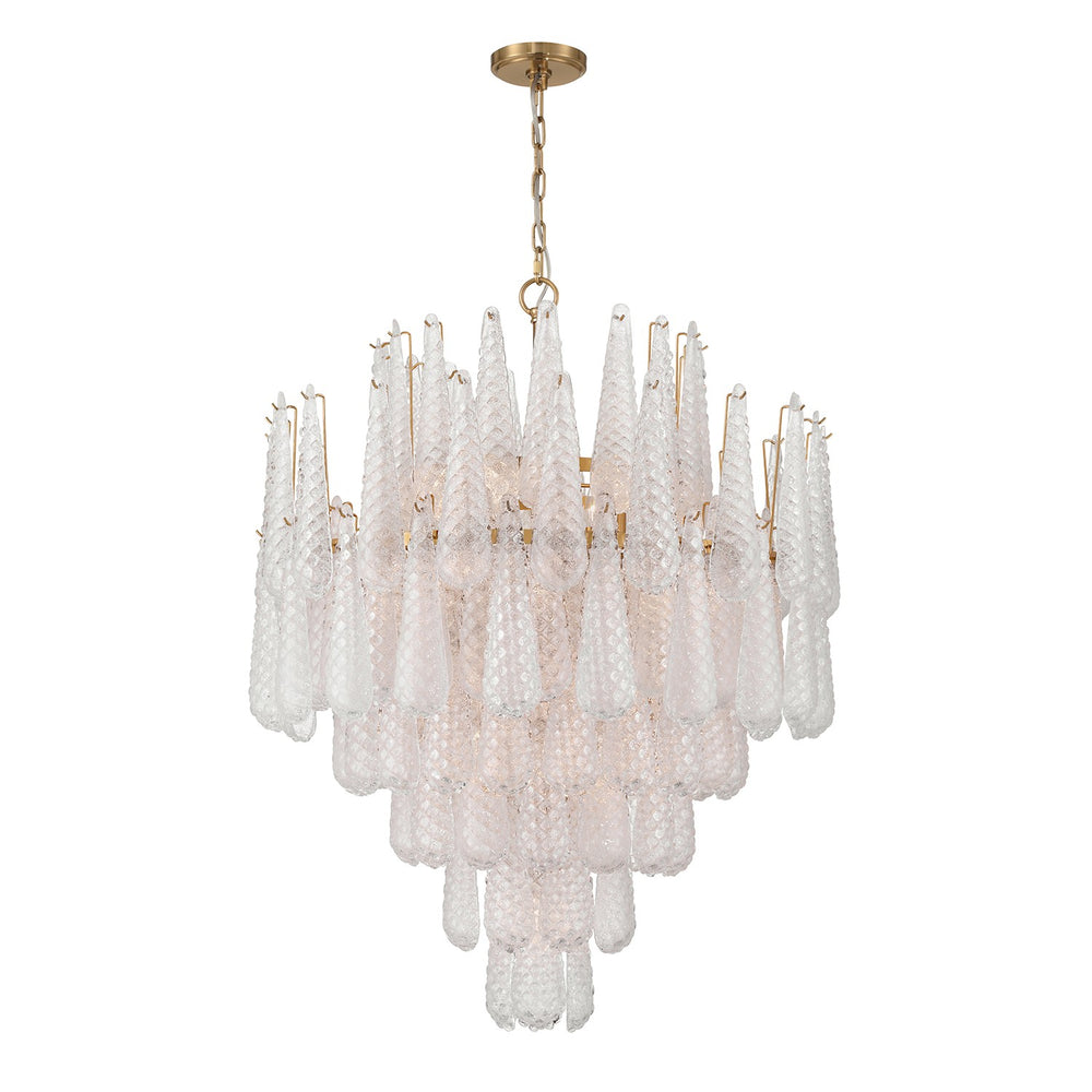Crystorama - 21 Light Chandelier - Ollie - Aged Brass- Union Lighting Luminaires Decor