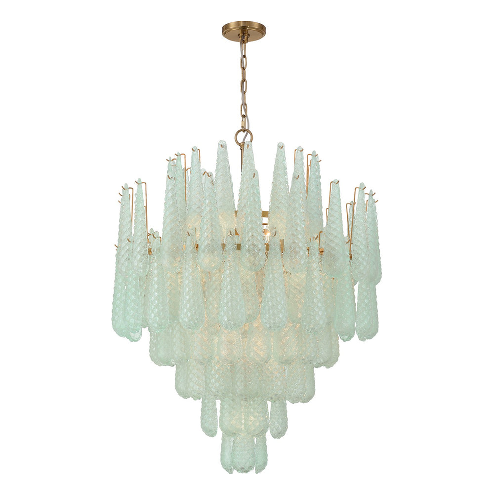 Crystorama - 21 Light Chandelier - Ollie - Aged Brass- Union Lighting Luminaires Decor