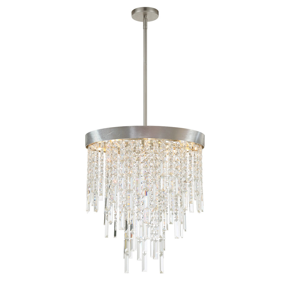 Crystorama - Five Light Chandelier - Winfield - Antique Silver- Union Lighting Luminaires Decor