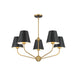 Crystorama - Five Light Chandelier - Xavier - Vibrant Gold- Union Lighting Luminaires Decor