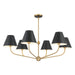 Crystorama - Six Light Chandelier - Xavier - Vibrant Gold- Union Lighting Luminaires Decor