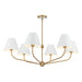 Crystorama - Six Light Chandelier - Xavier - Vibrant Gold- Union Lighting Luminaires Decor