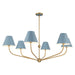 Crystorama - Six Light Chandelier - Xavier - Vibrant Gold- Union Lighting Luminaires Decor
