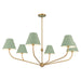 Crystorama - Six Light Chandelier - Xavier - Vibrant Gold- Union Lighting Luminaires Decor