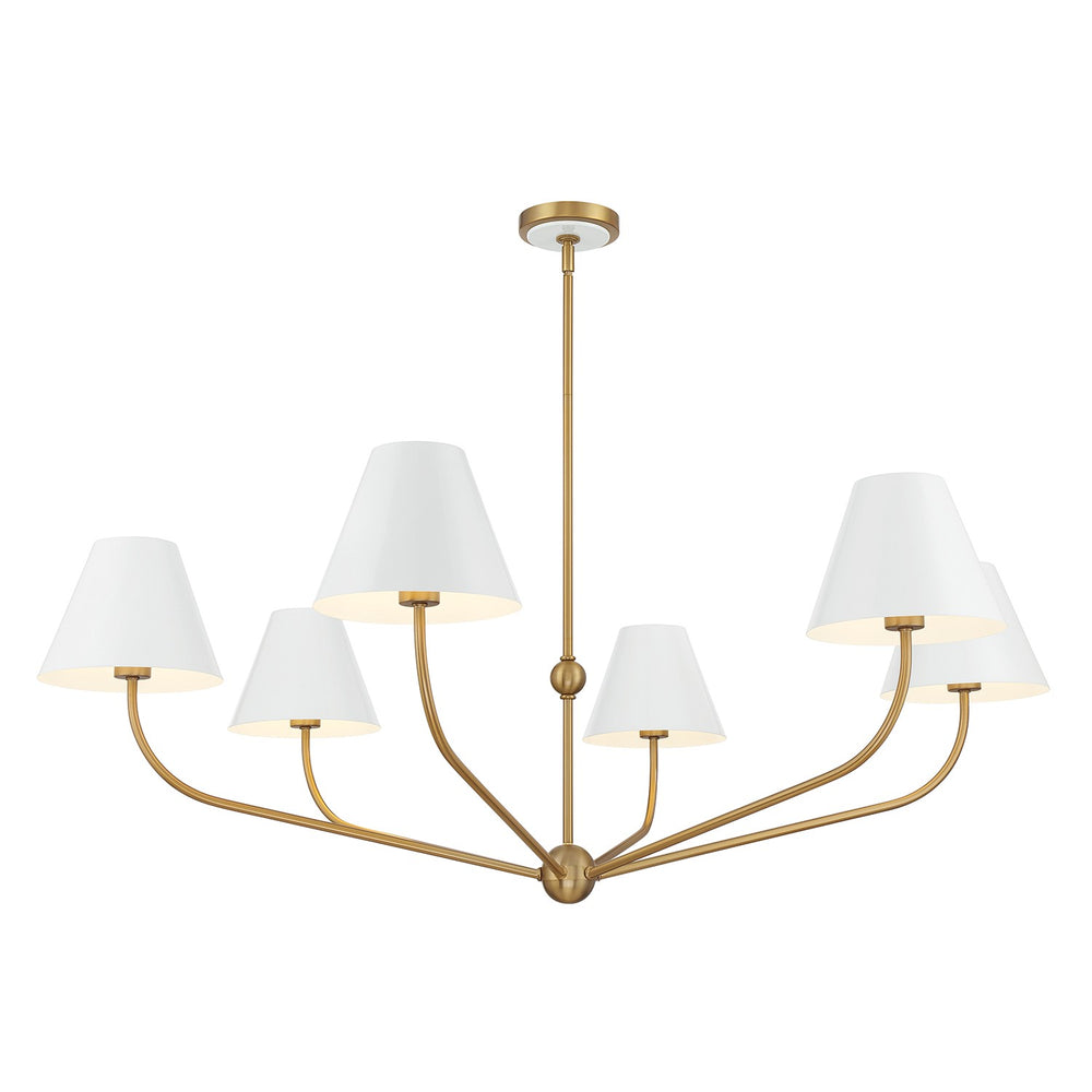 Crystorama - Six Light Chandelier - Xavier - Vibrant Gold- Union Lighting Luminaires Decor