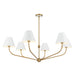 Crystorama - Six Light Chandelier - Xavier - Vibrant Gold- Union Lighting Luminaires Decor