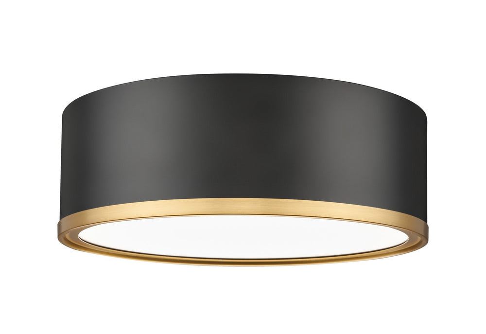 Z-Lite Canada - LED Flush Mount - Bradley - Matte Black + Modern Gold- Union Lighting Luminaires Decor