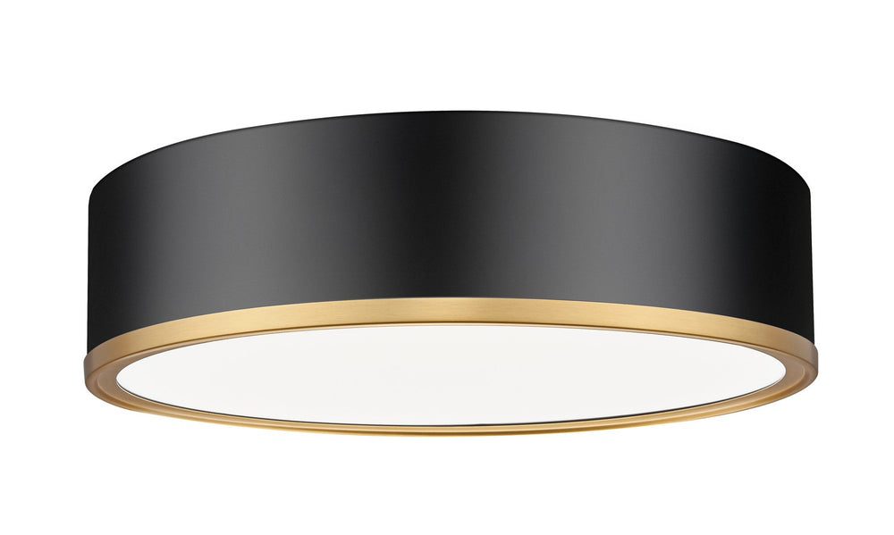 Z-Lite Canada - LED Flush Mount - Bradley - Matte Black + Modern Gold- Union Lighting Luminaires Decor