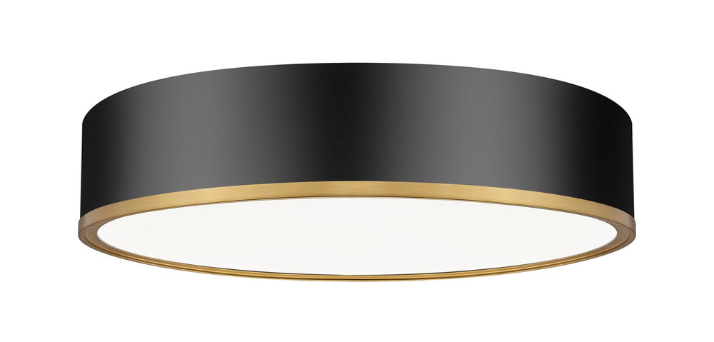 Z-Lite Canada - LED Flush Mount - Bradley - Matte Black + Modern Gold- Union Lighting Luminaires Decor