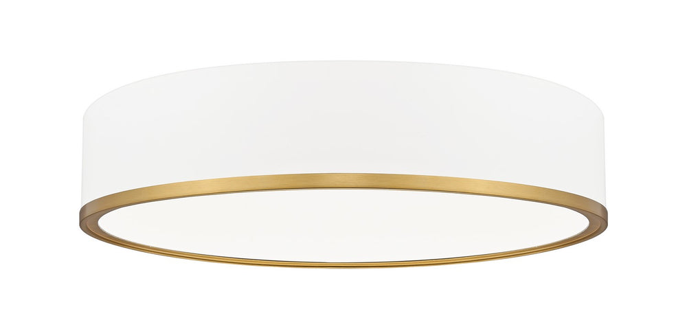 Z-Lite Canada - LED Flush Mount - Bradley - Matte White + Modern Gold- Union Lighting Luminaires Decor