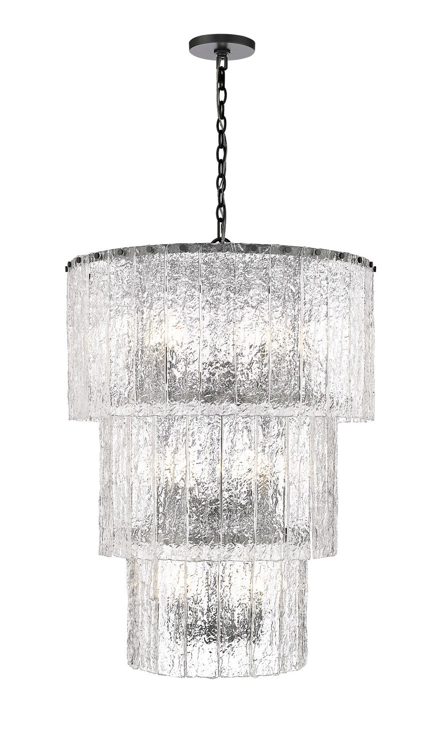 Z-Lite Canada - 12 Light Chandelier - Glacier - Matte Black- Union Lighting Luminaires Decor