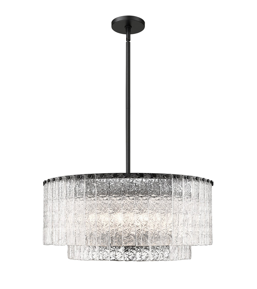 Z-Lite Canada - Ten Light Pendant - Glacier - Matte Black- Union Lighting Luminaires Decor