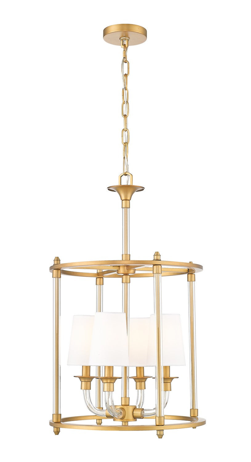 Z-Lite Canada - Four Light Chandelier - Katerina - Rubbed Brass- Union Lighting Luminaires Decor