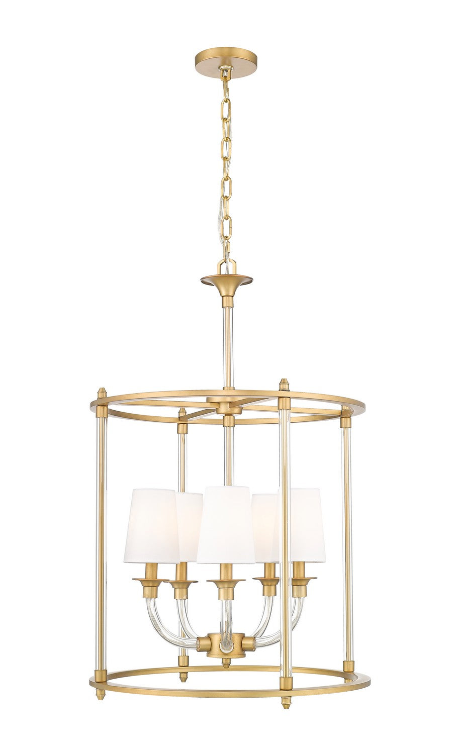 Z-Lite Canada - Five Light Chandelier - Katerina - Rubbed Brass- Union Lighting Luminaires Decor