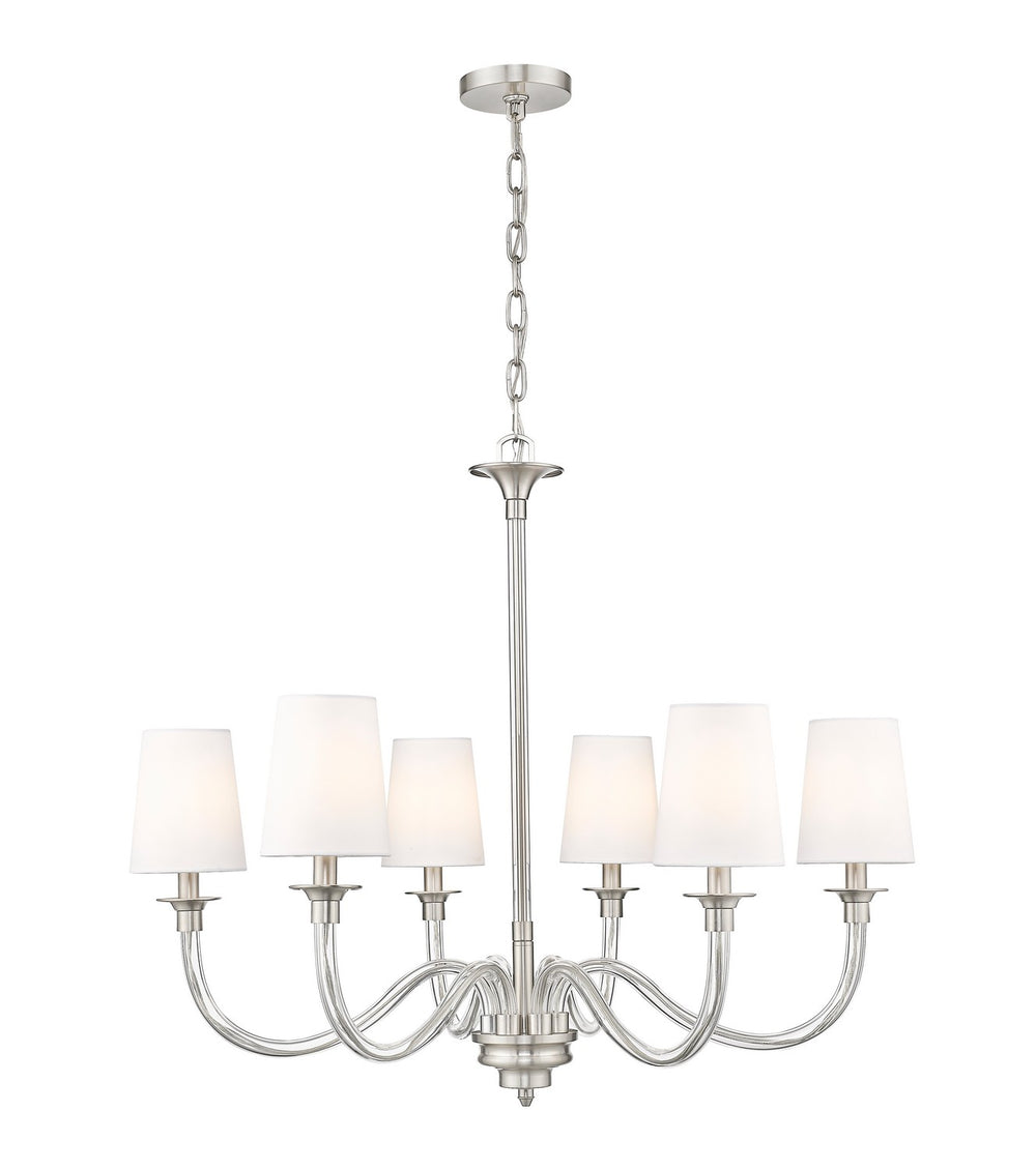 Z-Lite Canada - Six Light Chandelier - Katerina - Brushed Nickel- Union Lighting Luminaires Decor