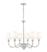 Z-Lite Canada - Six Light Chandelier - Katerina - Brushed Nickel- Union Lighting Luminaires Decor
