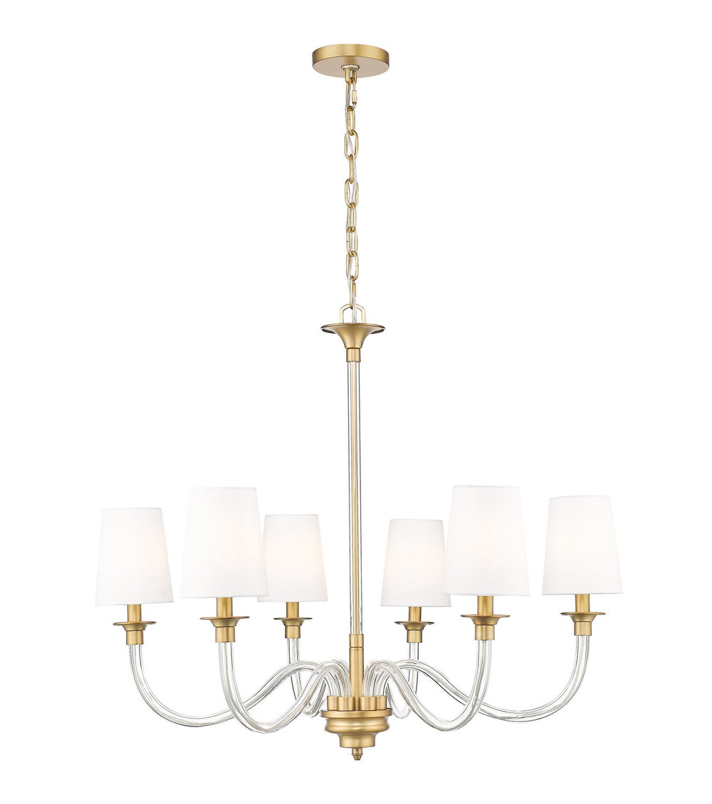 Z-Lite Canada - Six Light Chandelier - Katerina - Rubbed Brass- Union Lighting Luminaires Decor