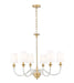 Z-Lite Canada - Six Light Chandelier - Katerina - Rubbed Brass- Union Lighting Luminaires Decor