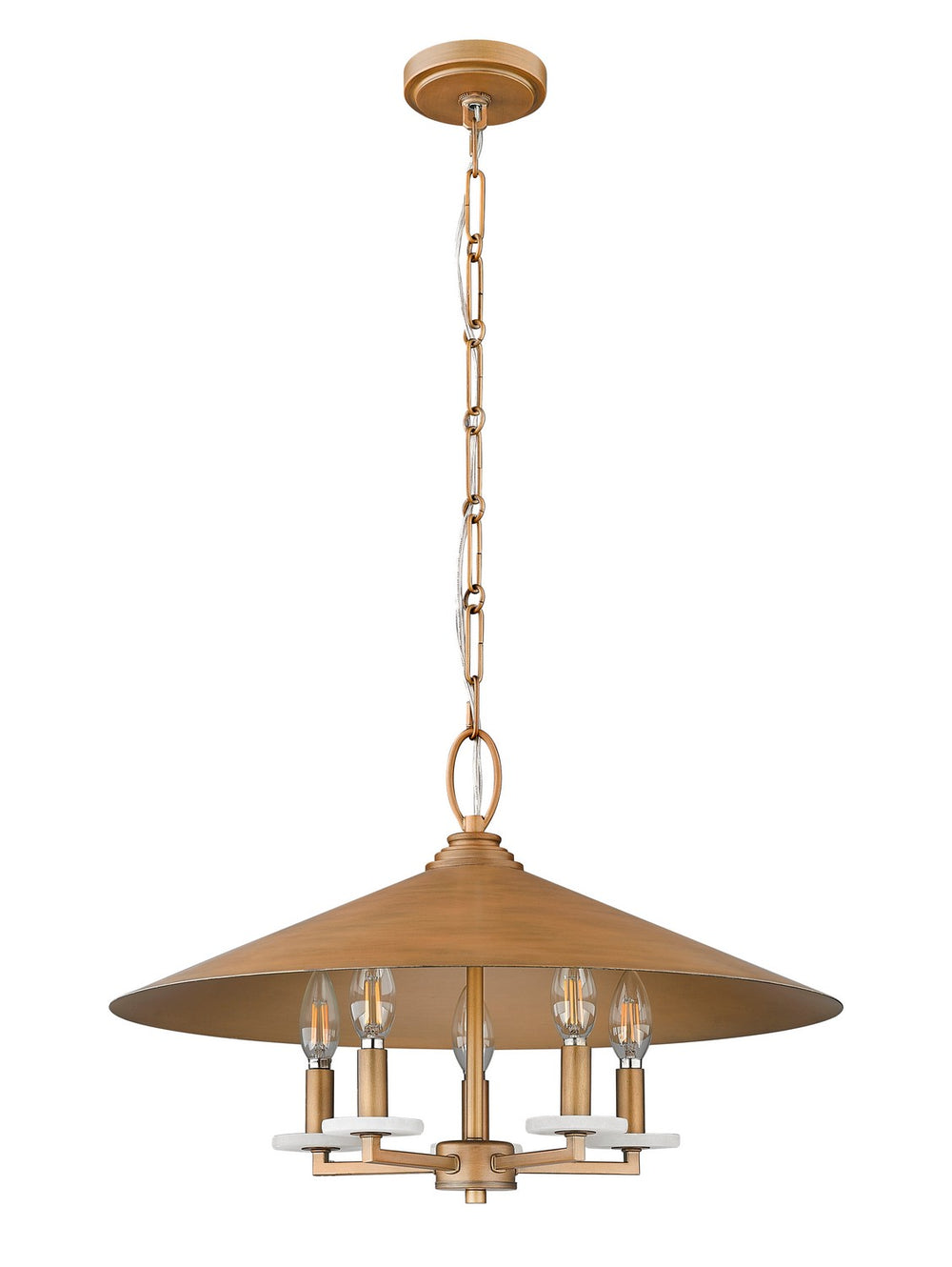 Z-Lite Canada - Five Light Pendant - Rialto - Signature Gold- Union Lighting Luminaires Decor