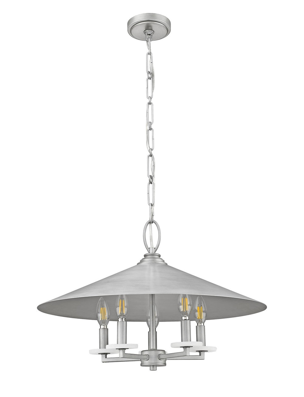 Z-Lite Canada - Five Light Pendant - Rialto - Signature Pewter- Union Lighting Luminaires Decor