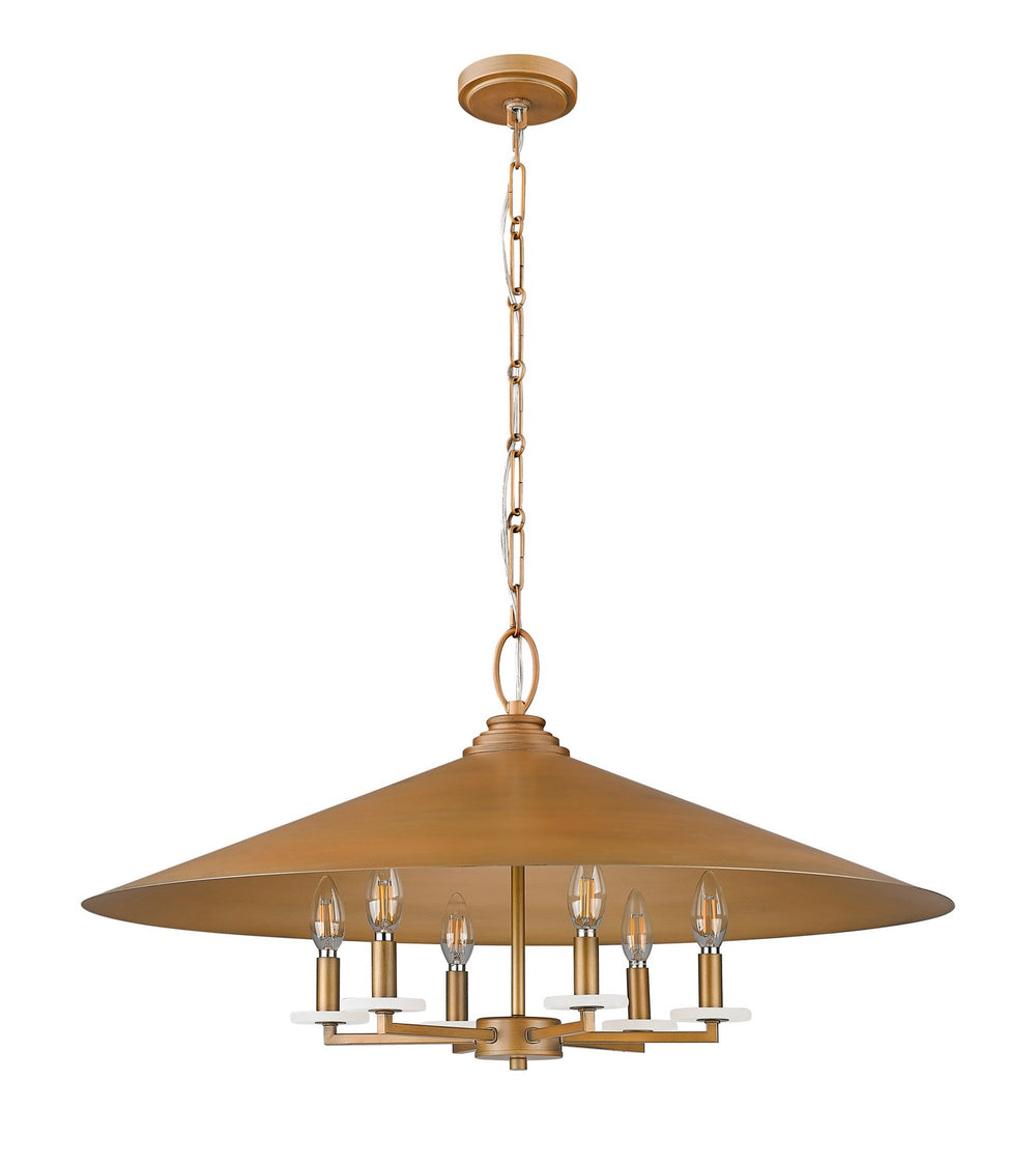Z-Lite Canada - Six Light Pendant - Rialto - Signature Gold- Union Lighting Luminaires Decor