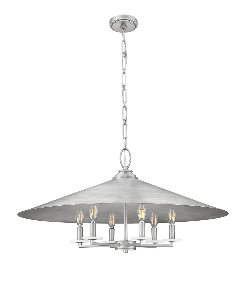 Z-Lite Canada - Six Light Pendant - Rialto - Signature Pewter- Union Lighting Luminaires Decor