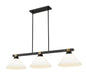 Z-Lite Canada - Three Light Billiard - Bronte - Matte Black + Rubbed Brass- Union Lighting Luminaires Decor