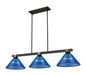 Z-Lite Canada - Three Light Billiard - Bronte - Matte Black + Rubbed Brass- Union Lighting Luminaires Decor