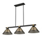 Z-Lite Canada - Three Light Billiard - Bronte - Matte Black + Rubbed Brass- Union Lighting Luminaires Decor