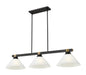 Z-Lite Canada - Three Light Billiard - Bronte - Matte Black + Rubbed Brass- Union Lighting Luminaires Decor