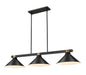 Z-Lite Canada - Three Light Billiard - Bronte - Matte Black + Rubbed Brass- Union Lighting Luminaires Decor